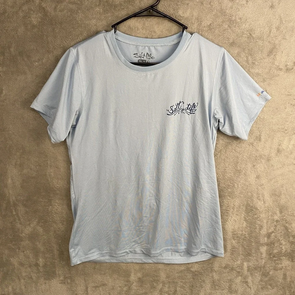 Salt Life Mens Medium SLX T-Shirt Blue